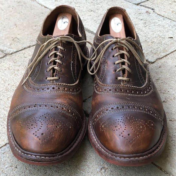 Allen Edmonds Strandmok Brogue Leather Dress Shoes - Picture 5 of 16
